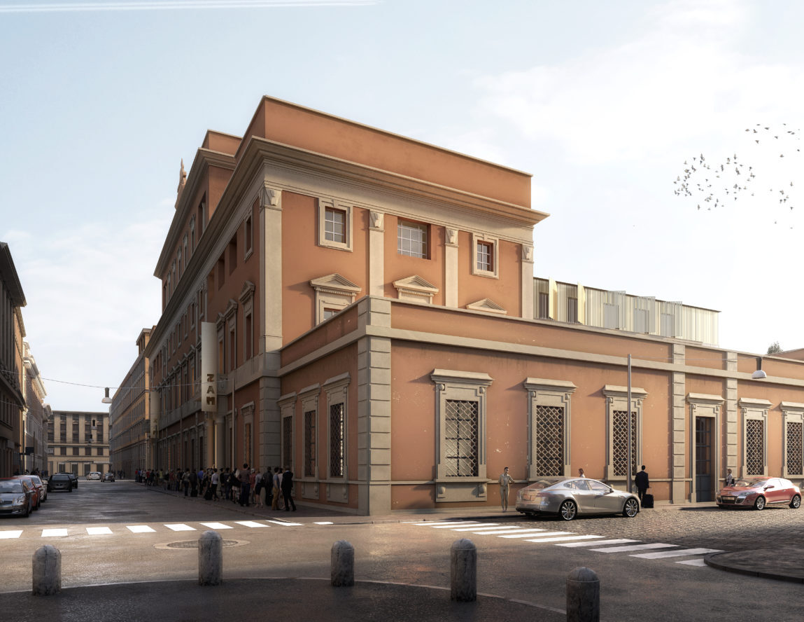 Render of the Requalification project of the first mint of Italy